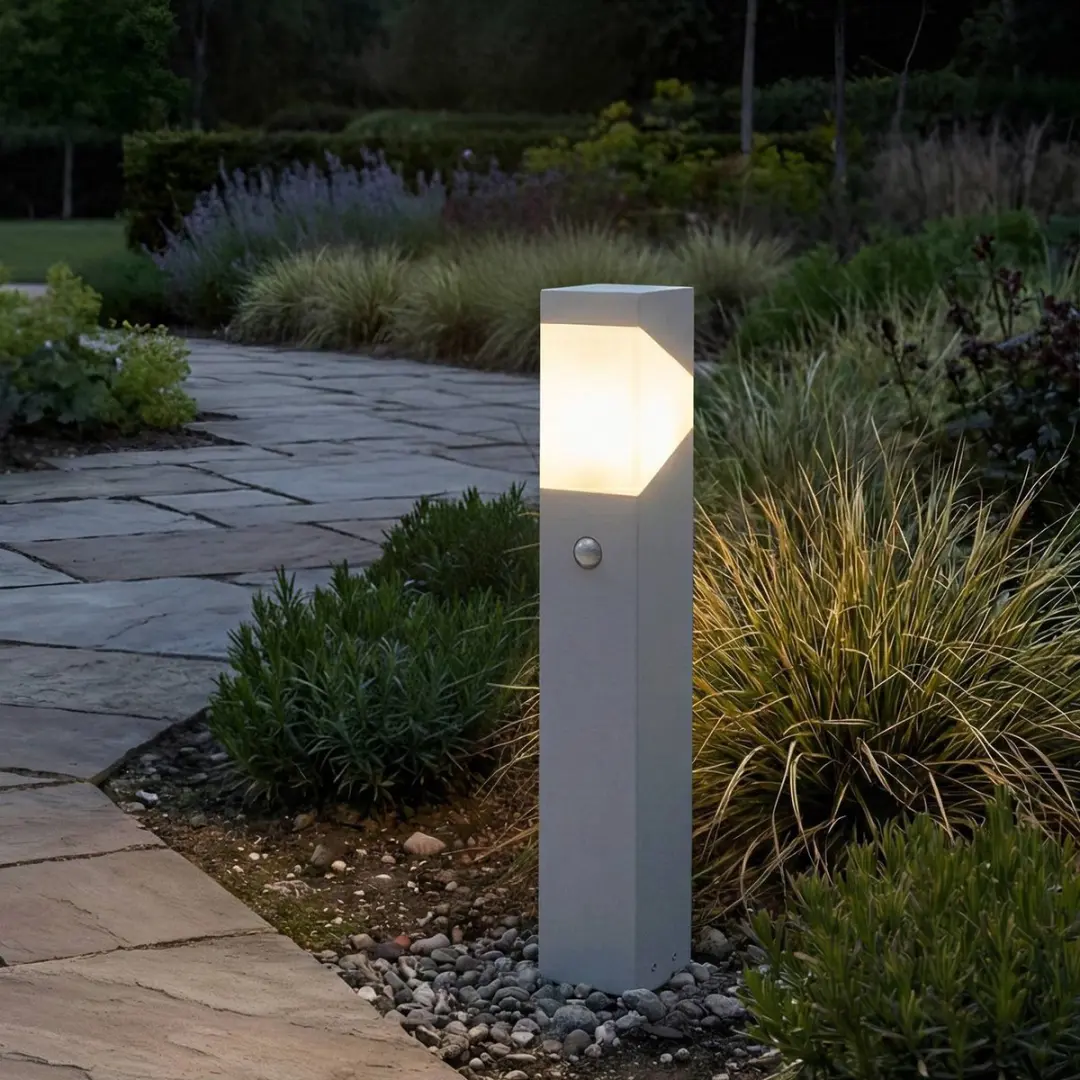 Lucande Padverlichting Zuillamp Aluminium 1 Licht E27 - 15W - Lichtgrijs/Opaalwit