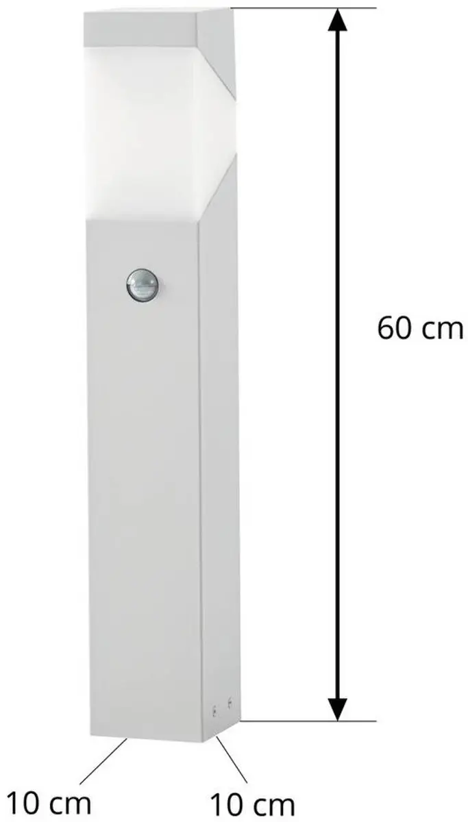 Lucande Padverlichting Zuillamp Aluminium 1 Licht E27 - 15W - Lichtgrijs/Opaalwit