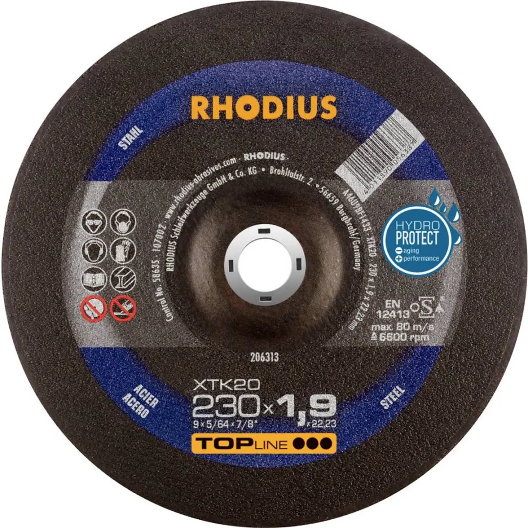 Rhodius 206313 Doorslijpschijf Staal 230mm