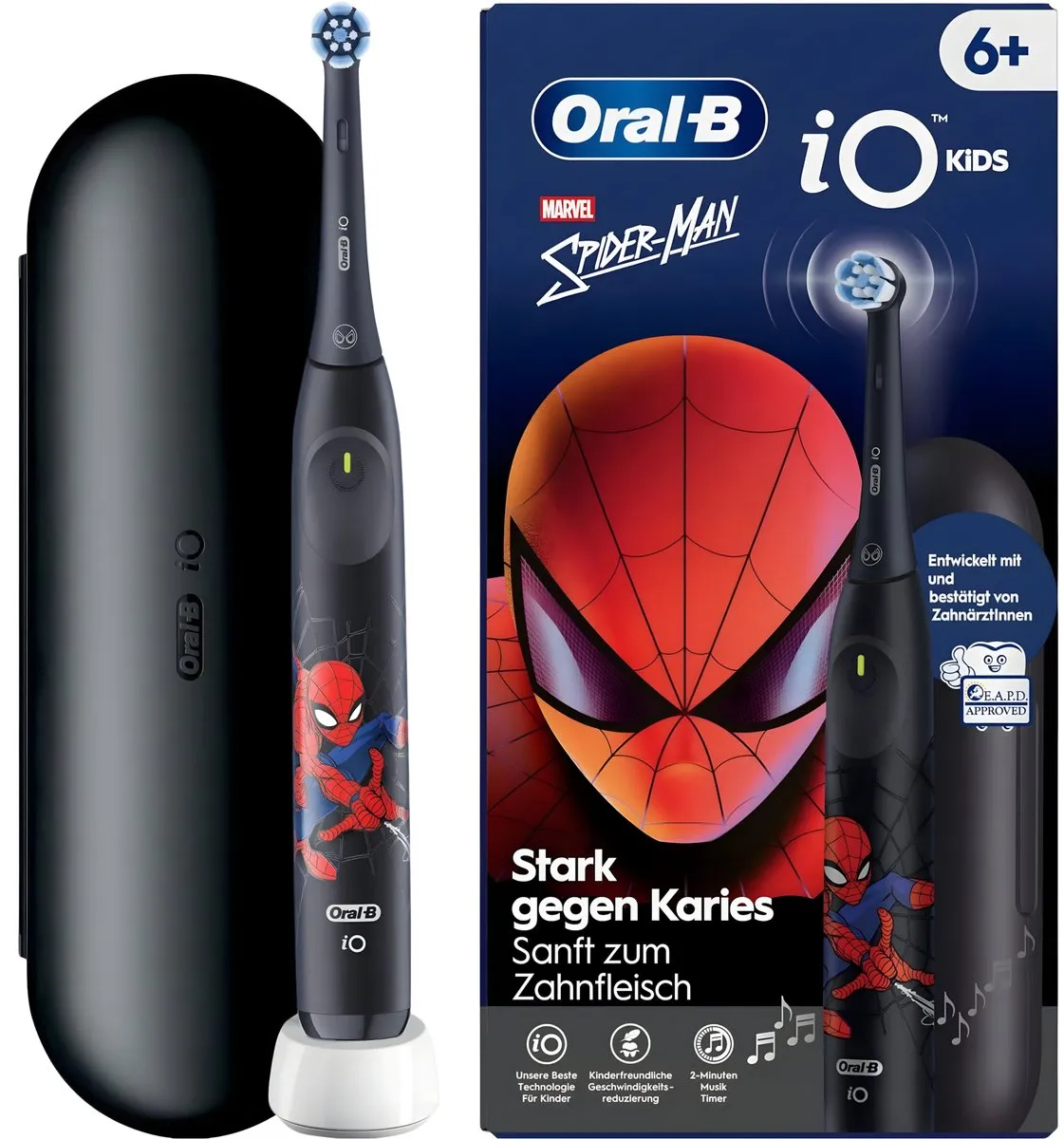 Oral-B iO Kids 6+ Marvel Spiderman Elektrische Tandenborstel - 3 standen - Druksensor - Zwart