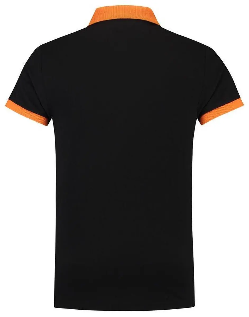 Tricorp Polo Bi-Color PBF210 - Maat S - Zwart/ Oranje