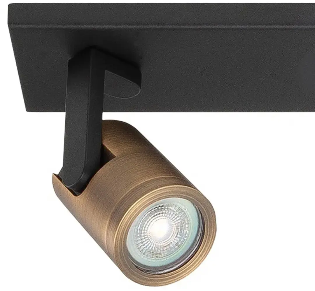 Highlight Aston Opbouwspot - 2-voudig GU10 40cm BronsZwart