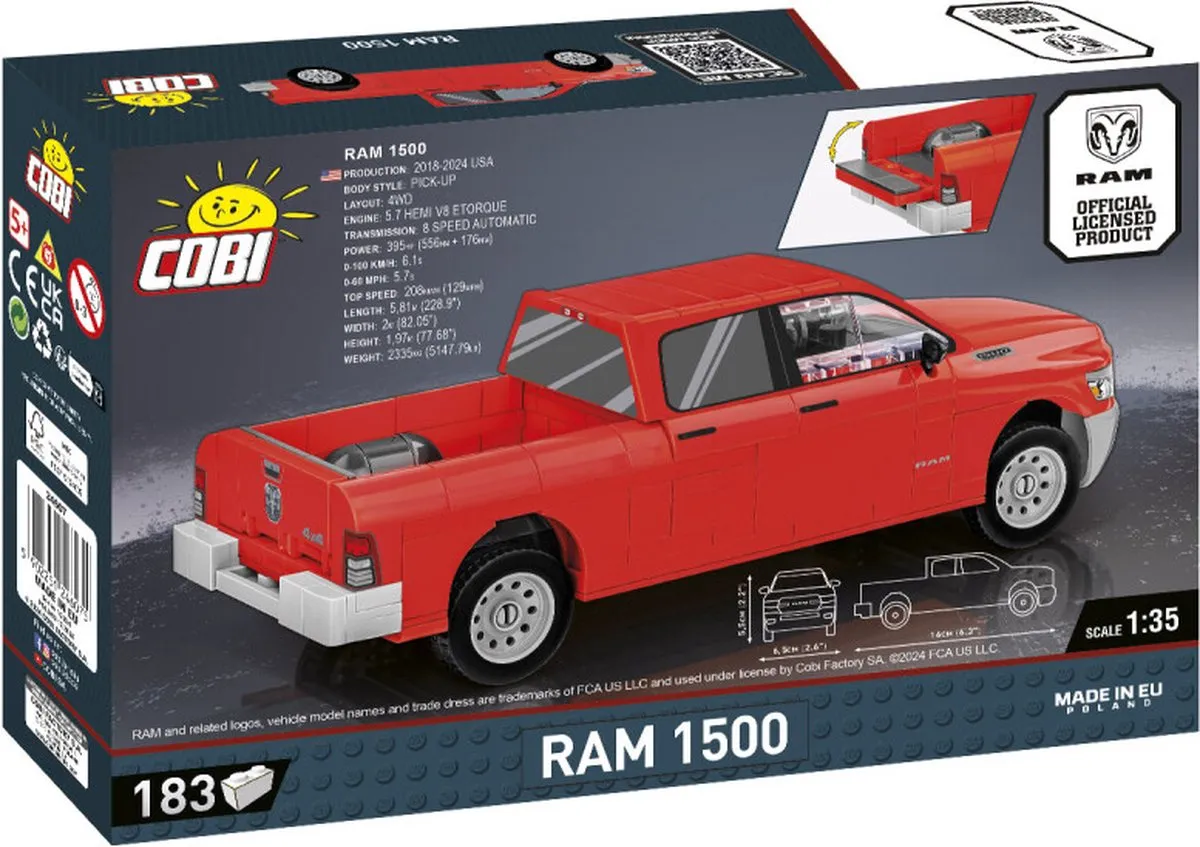 Cobi RAM 1500 COBI-24607 - 183 Onderdelen - Meerkleurig