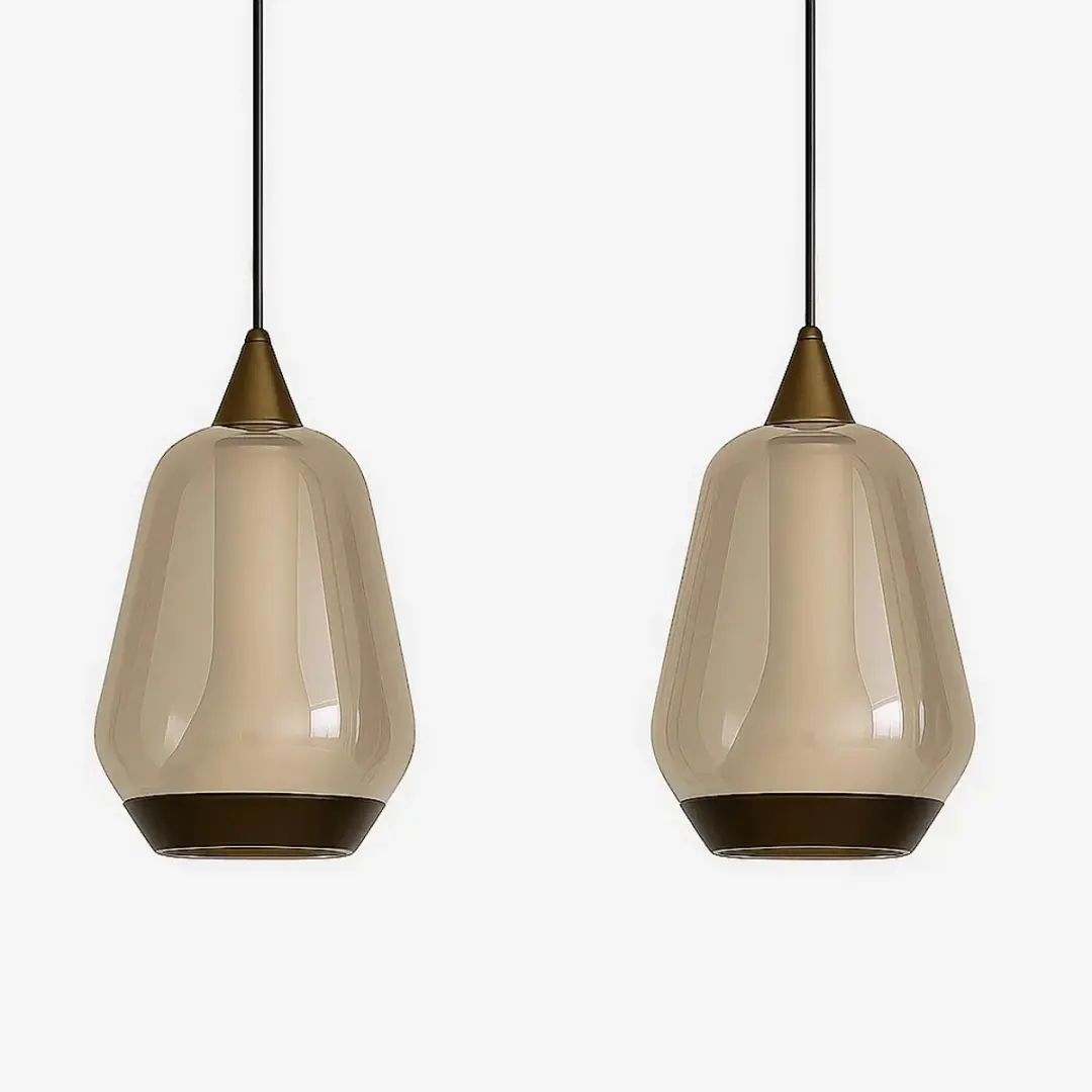 Highlight Tromba 5-lights Hanglamp - Ø30cm Amber/Zwart