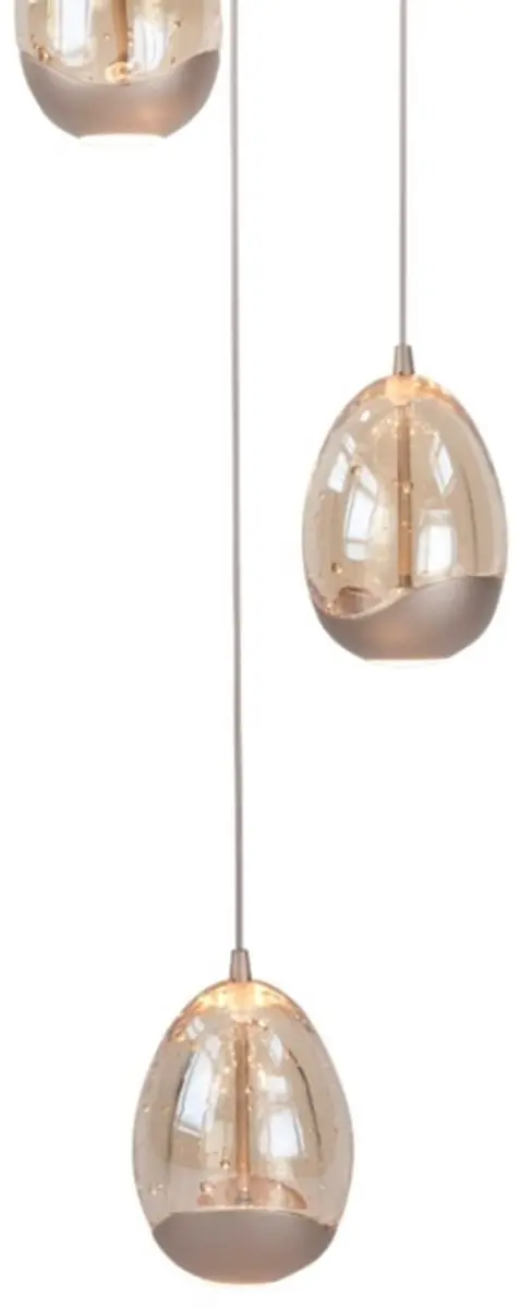 Highlight Hanglamp Egg 3 - 3 Lichtpunten Ø25cm - Champagne