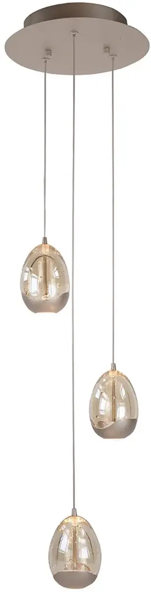 Highlight Hanglamp Egg 3 - 3 Lichtpunten Ø25cm - Champagne