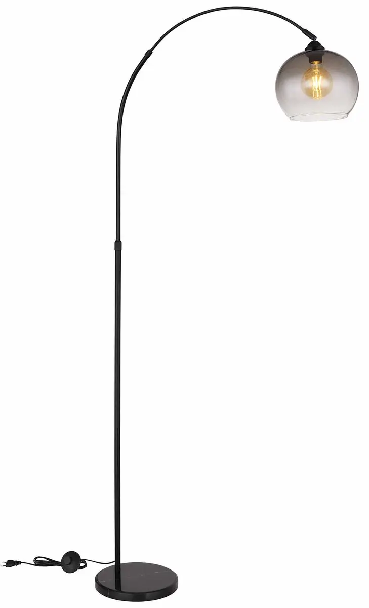 Globo Marco Vloerlamp 158cm - Matt zwart - 1 Lichtpunt