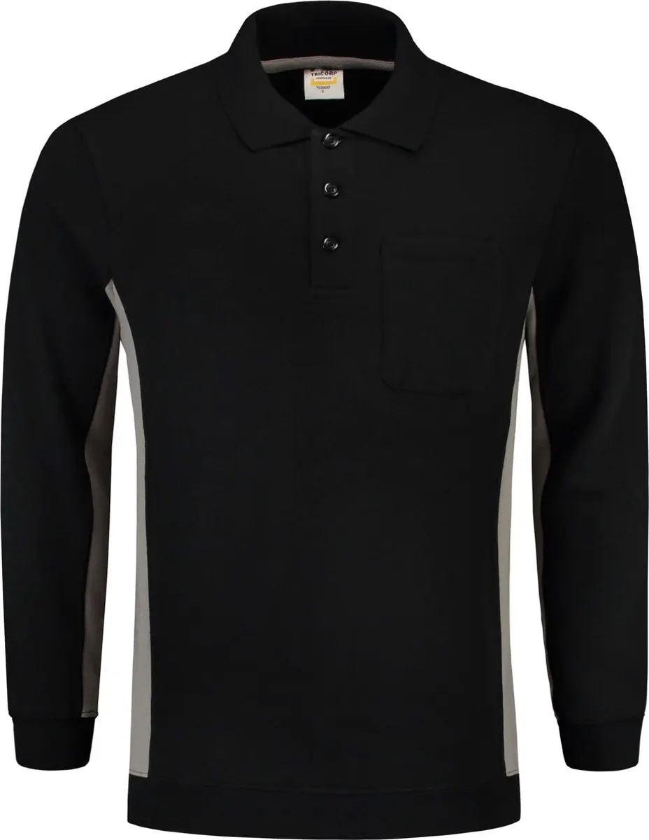 Tricorp 302001 Polosweater - Zwart/Rood XL