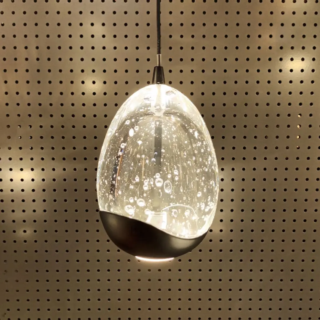 Highlight Clear Egg Hanglamp 115cm - 8L Zwart