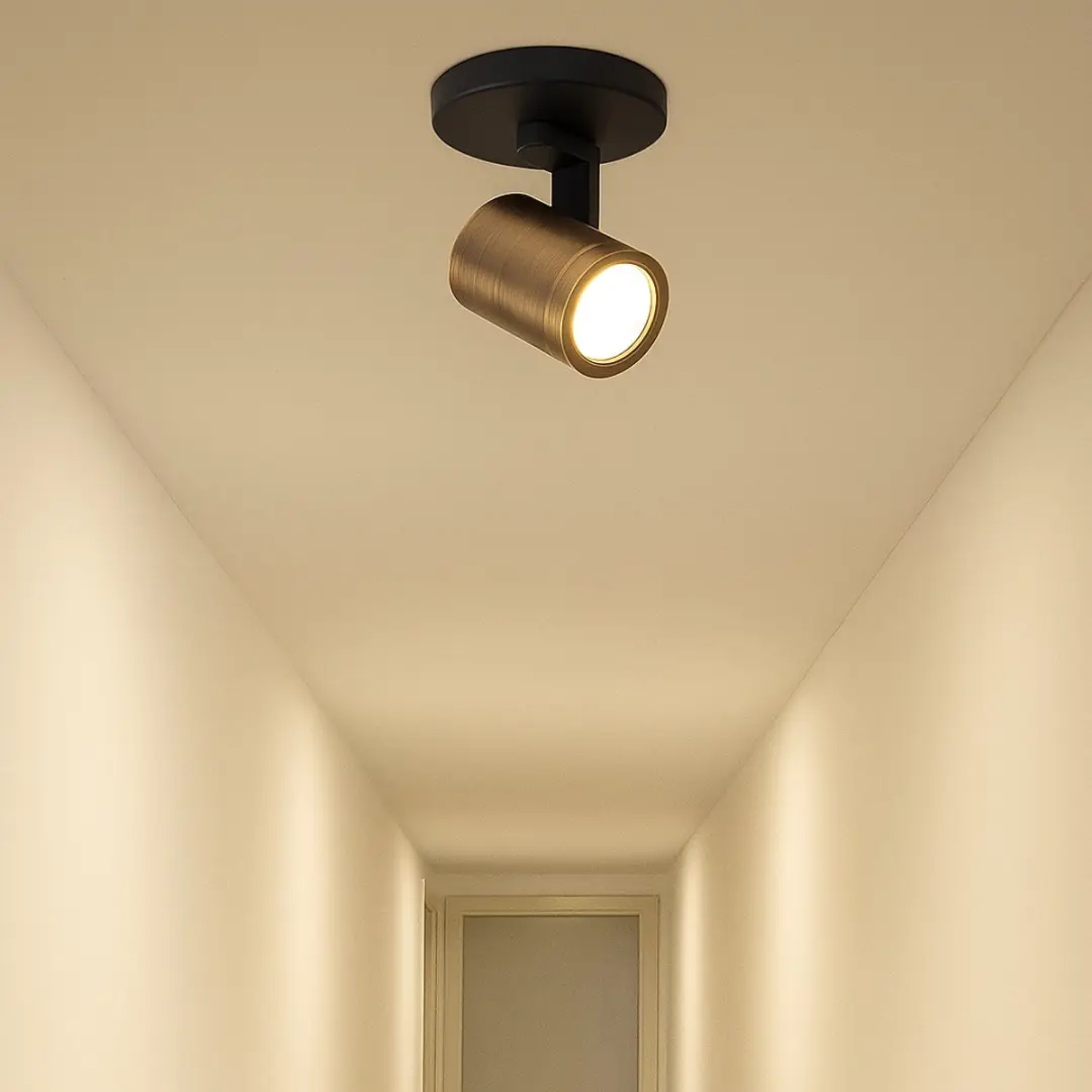 Highlight Aston Opbouwspot GU10 - BronsZwart - Ø10cm