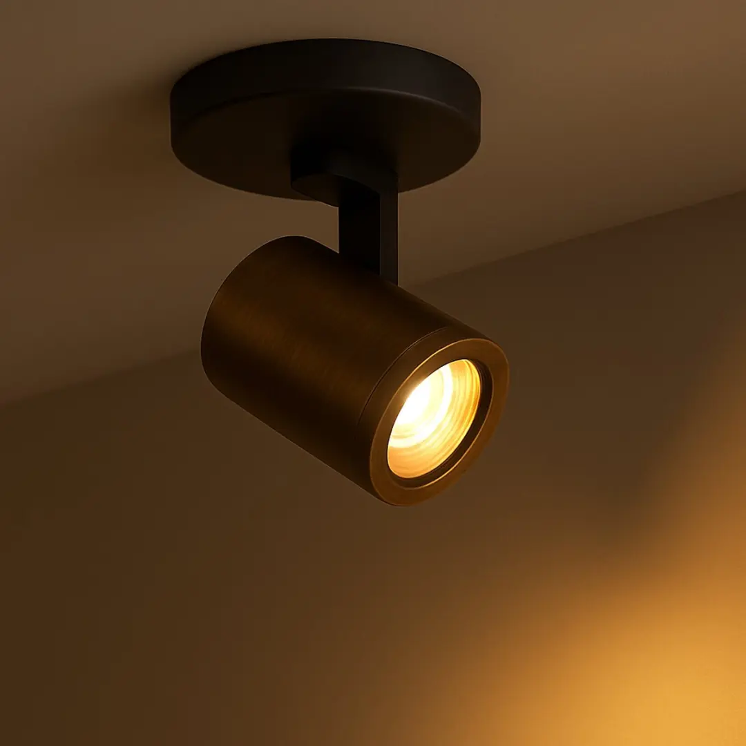 Highlight Aston Opbouwspot GU10 - BronsZwart - Ø10cm