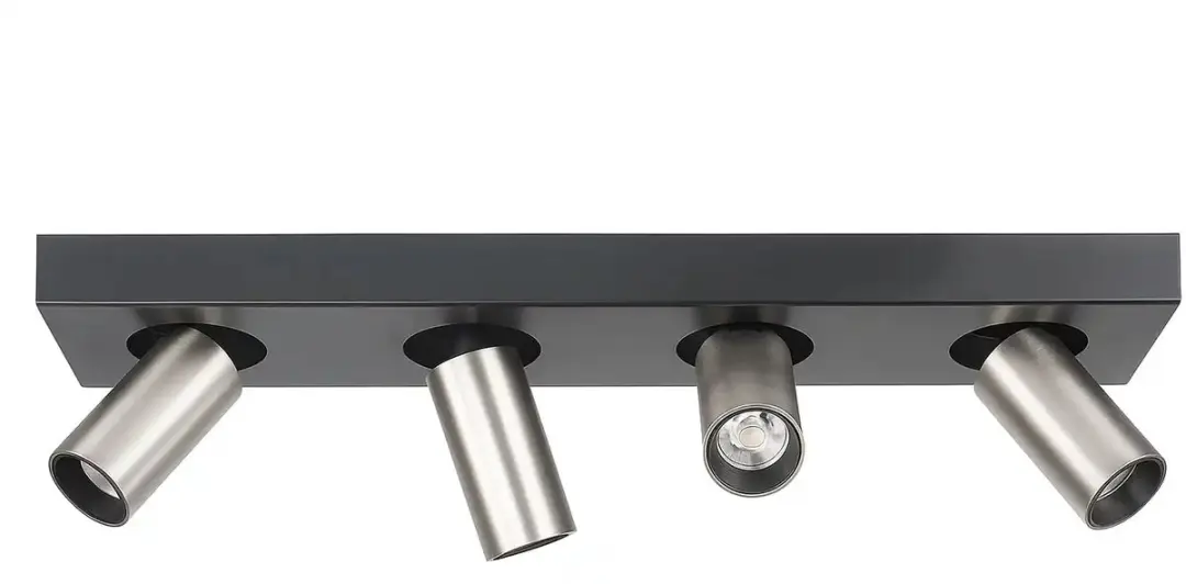 Highlight Spot Eliano 4 Lichts 48cm - Zwart Mat Chroom