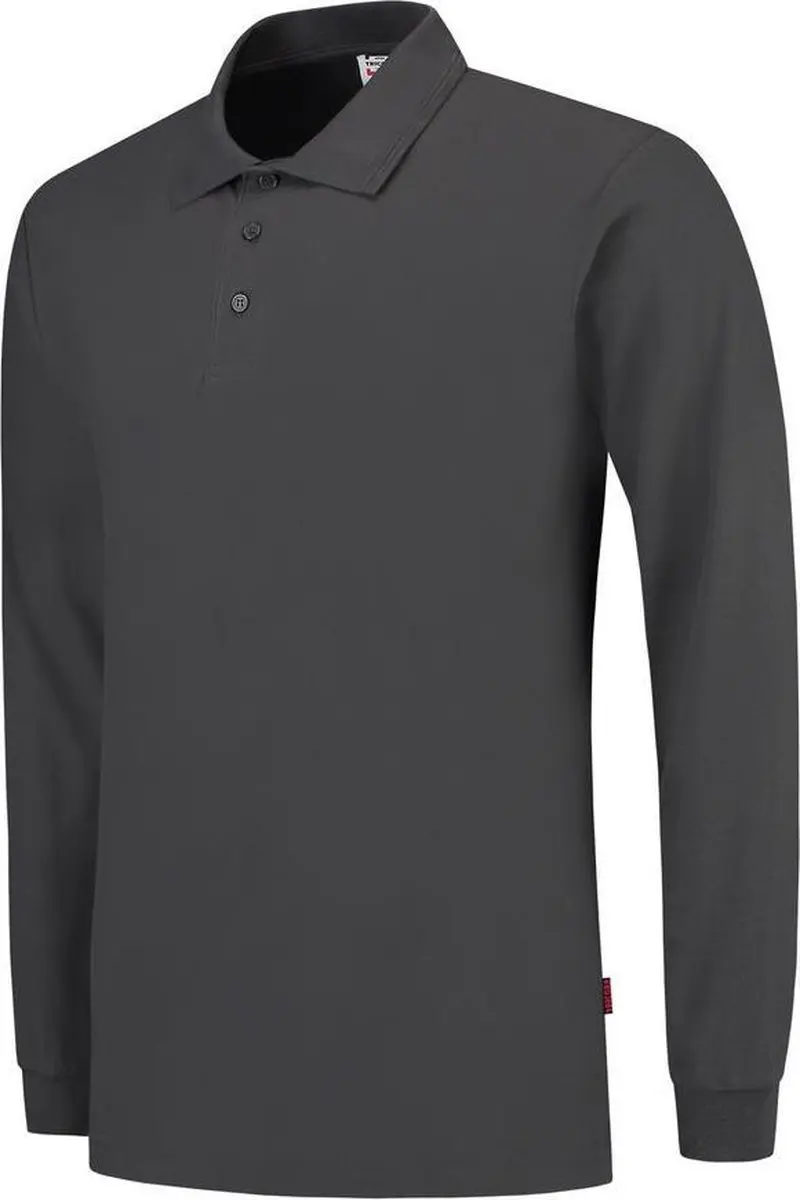 Tricorp Poloshirt Lange Mouw M - Donkergrijs