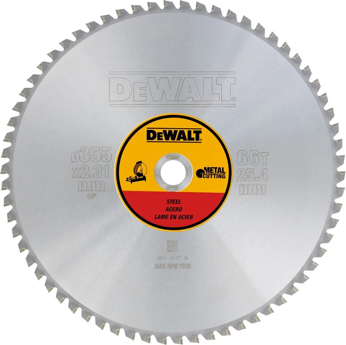 DeWalt DT1926-QZ Cirkelzaagblad Staal 355mm 66T