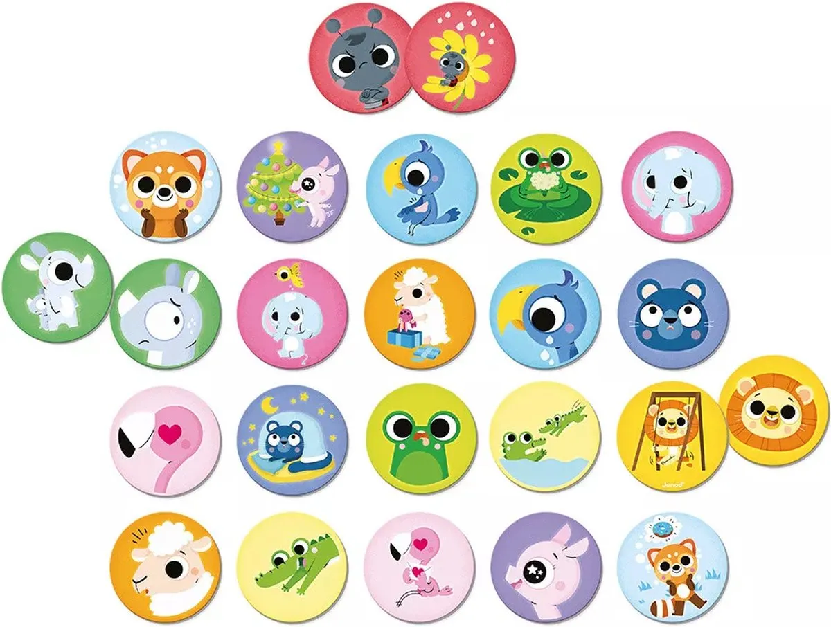 Janod Memo Emoties Geheugenspel - 2625 - Multicolor