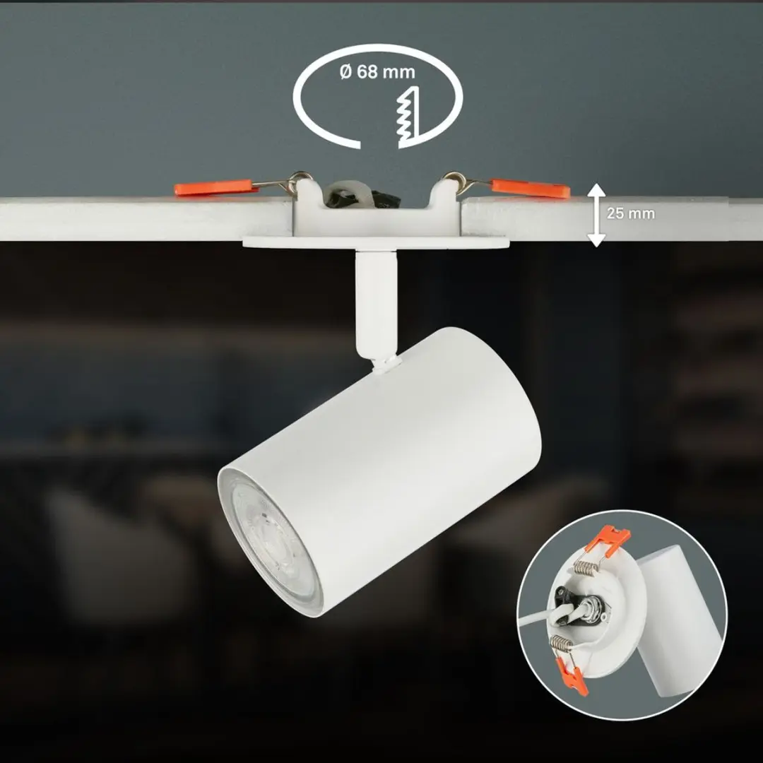 Briloner Alan Plafondspot GU10 - ∅8.5cm Wit