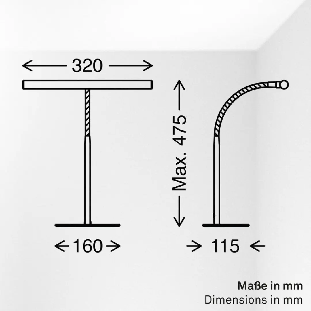 Briloner Lectra LED Bureaulamp 7W - Metallic
