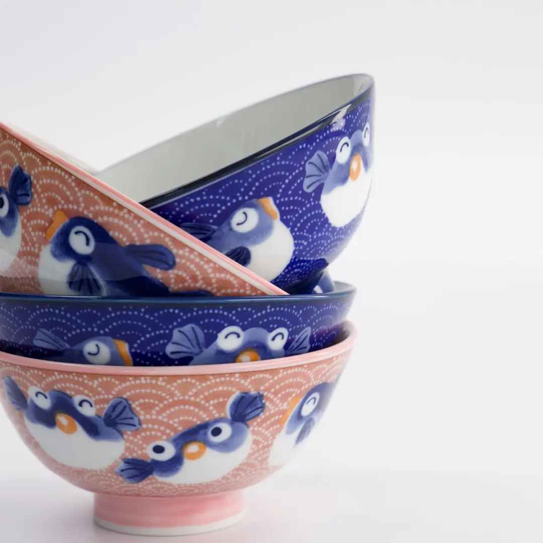 Tokyo Design Studio Kommen Giftset Kogelvis - 4 Stuks - 11,3x5,8cm