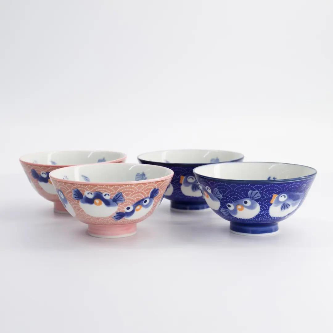 Tokyo Design Studio Kommen Giftset Kogelvis - 4 Stuks - 11,3x5,8cm