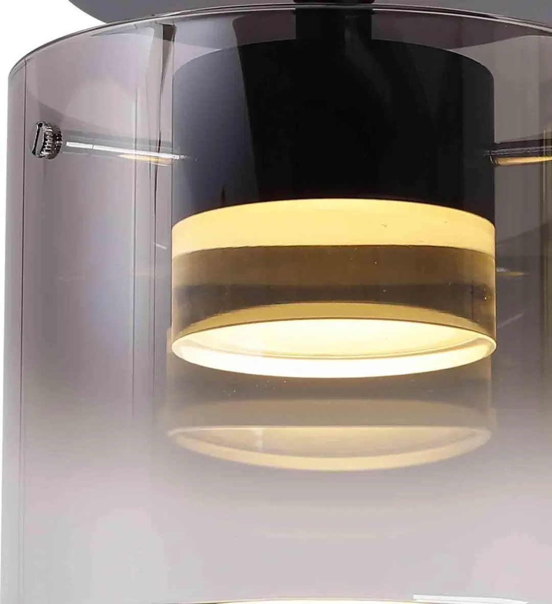 HighLight Salerno Plafondlamp 16cm - Zwart/Smoke