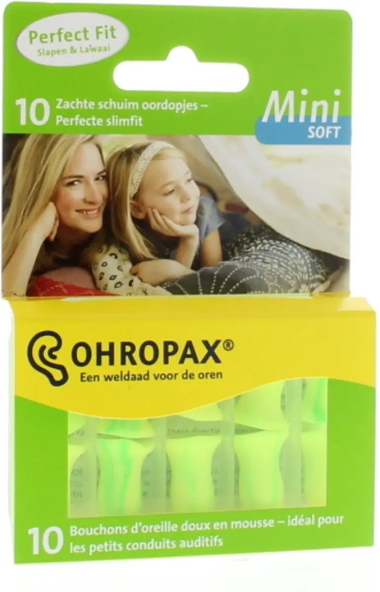 Ohropax Mini Soft Oordopjes - 10 Stuks - Groen