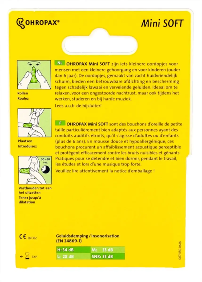 Ohropax Mini Soft Oordopjes - 10 Stuks - Groen