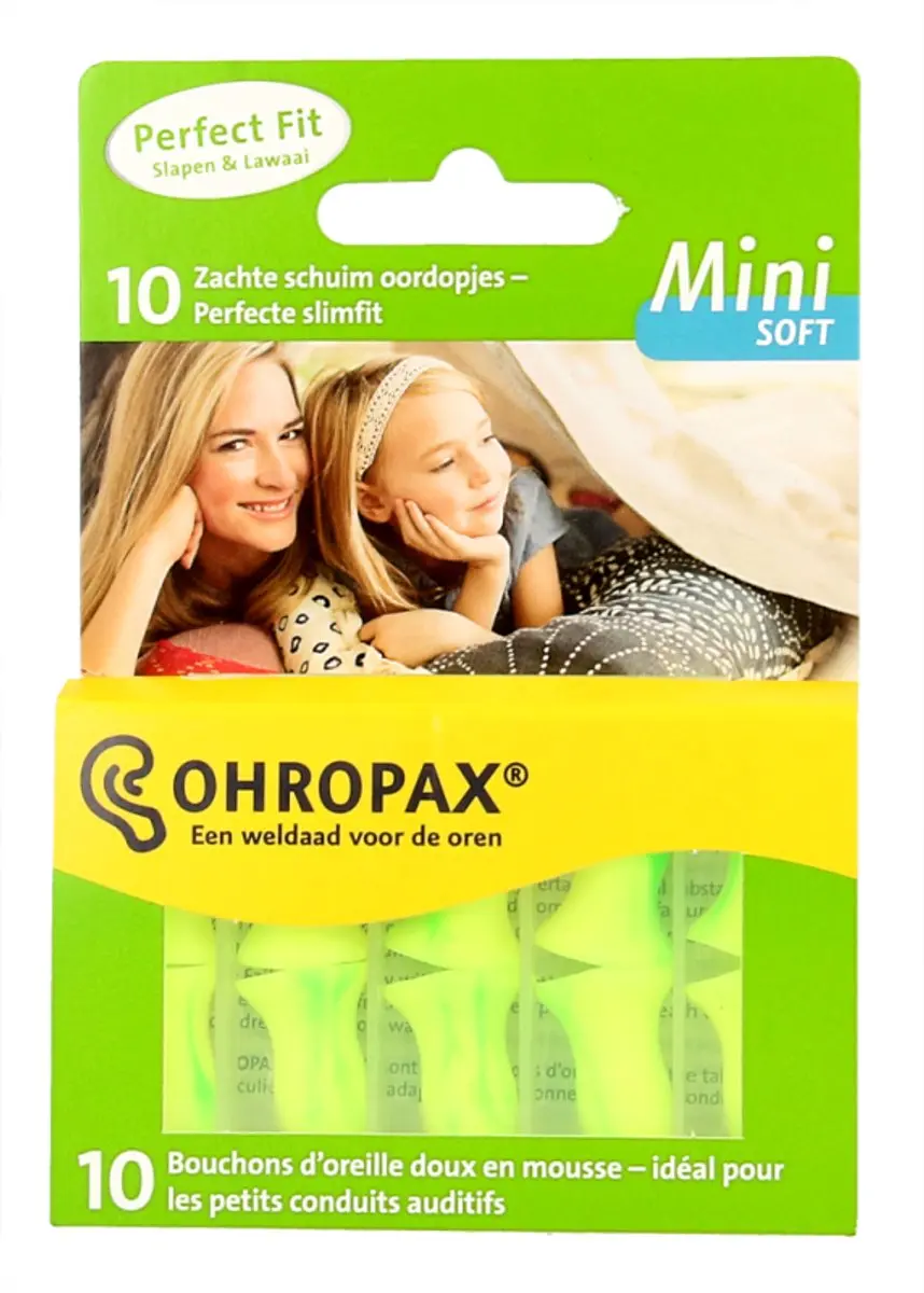 Ohropax Mini Soft Oordopjes - 10 Stuks - Groen