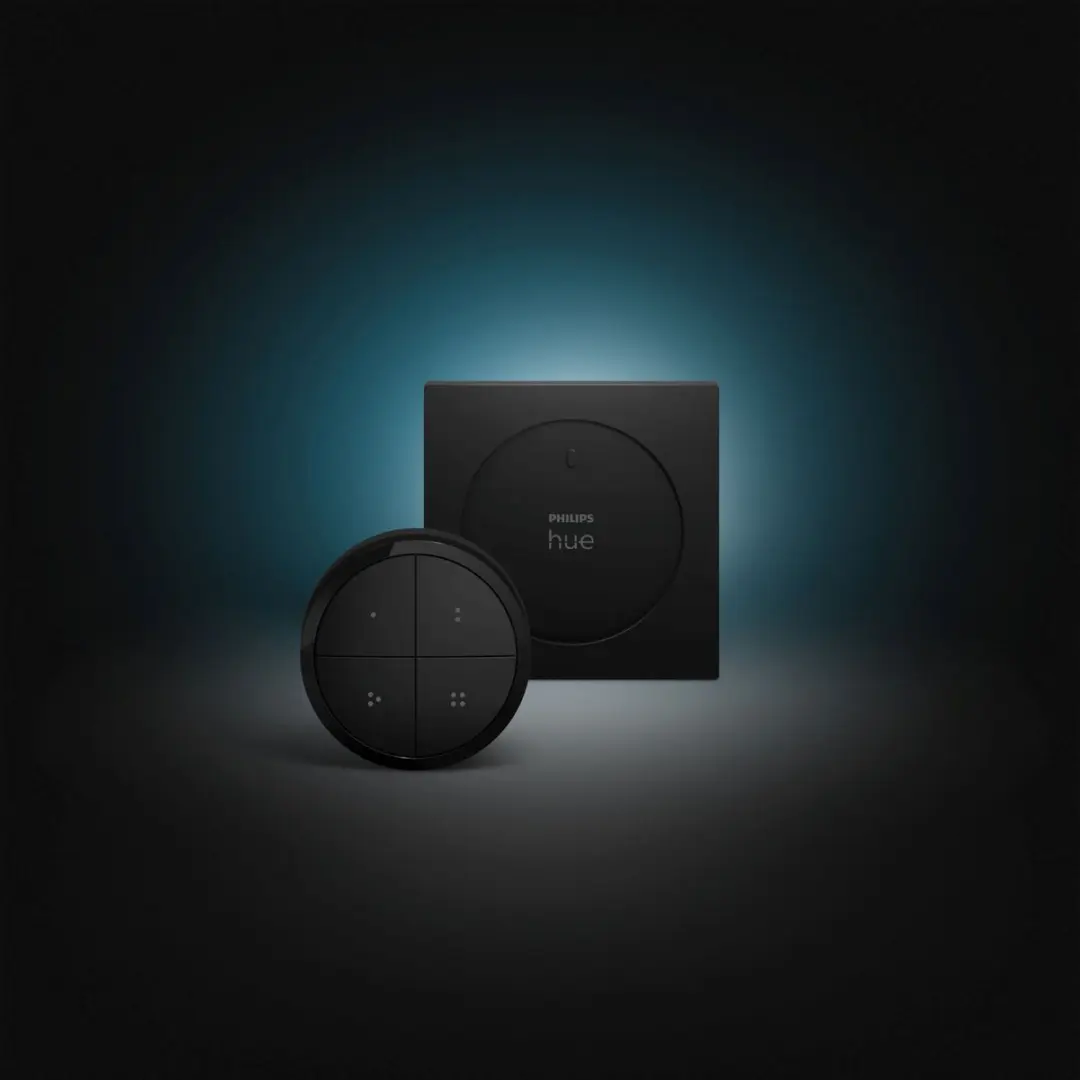 Philips Hue White and Color Ambiance GU10 Essentials - 6 Stuks - Incl. Hue Dial Switch Zwart