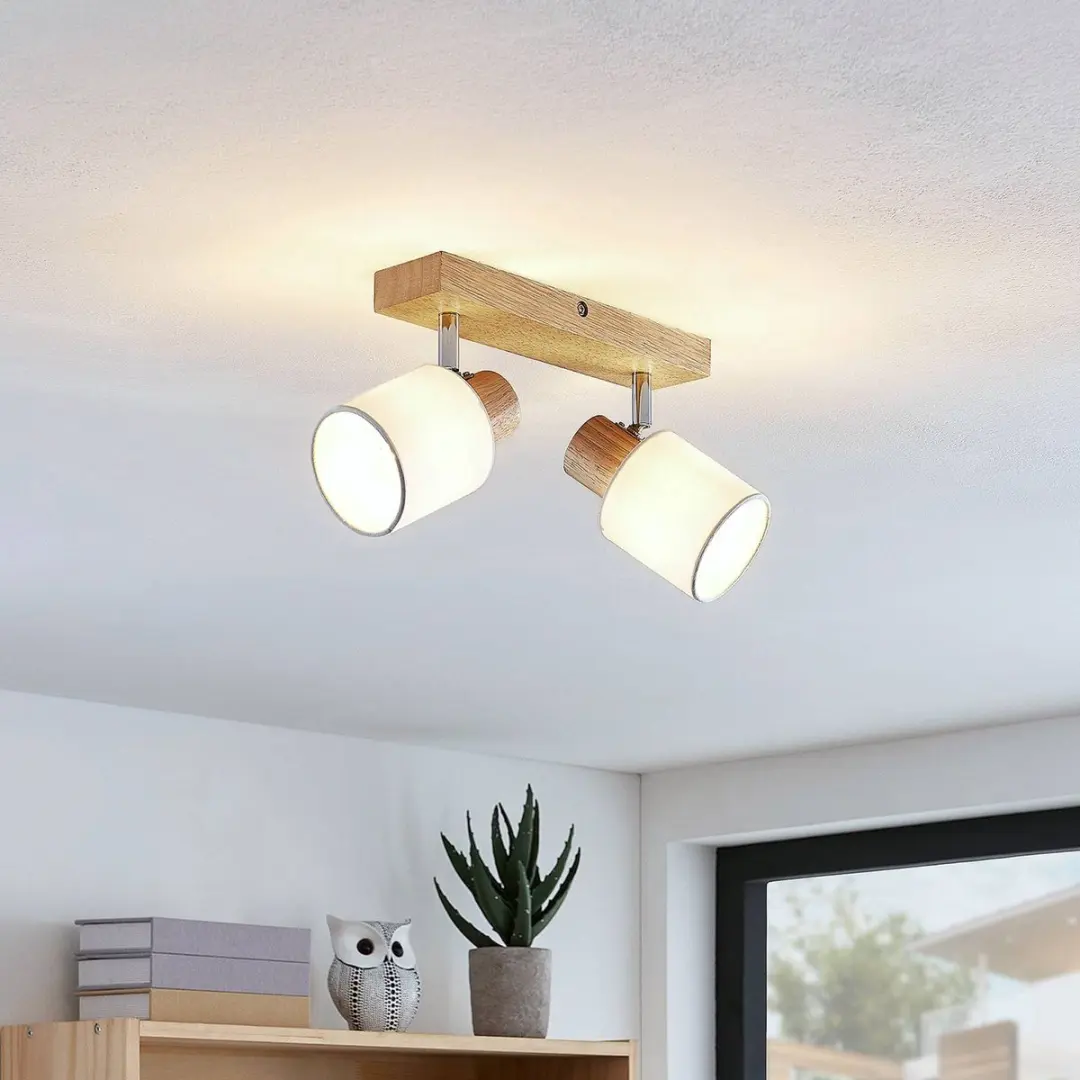 Lindby Buitenspot 2 Lichtpunten Hout Wit