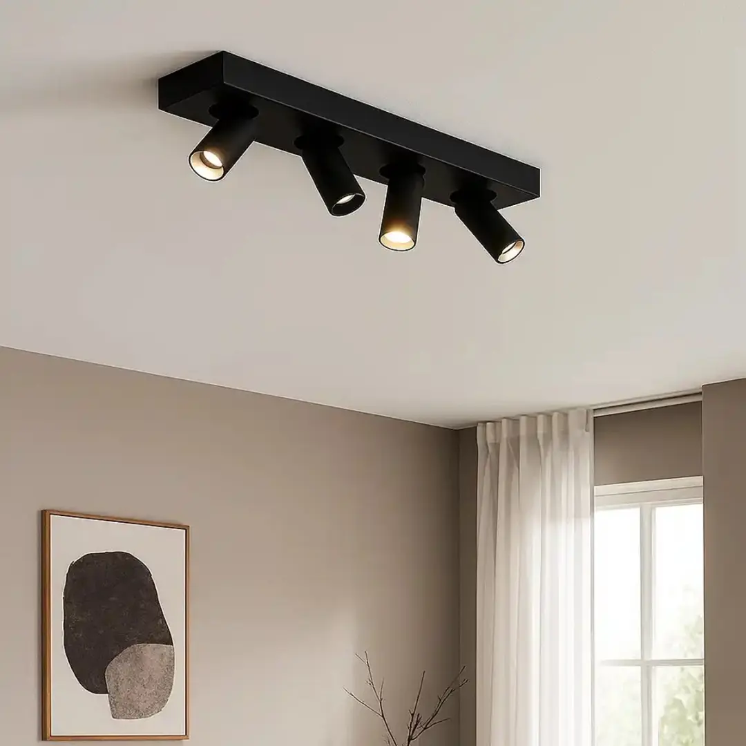 Highlight Spot Eliano 4 Lichts L 48cm - Zwart