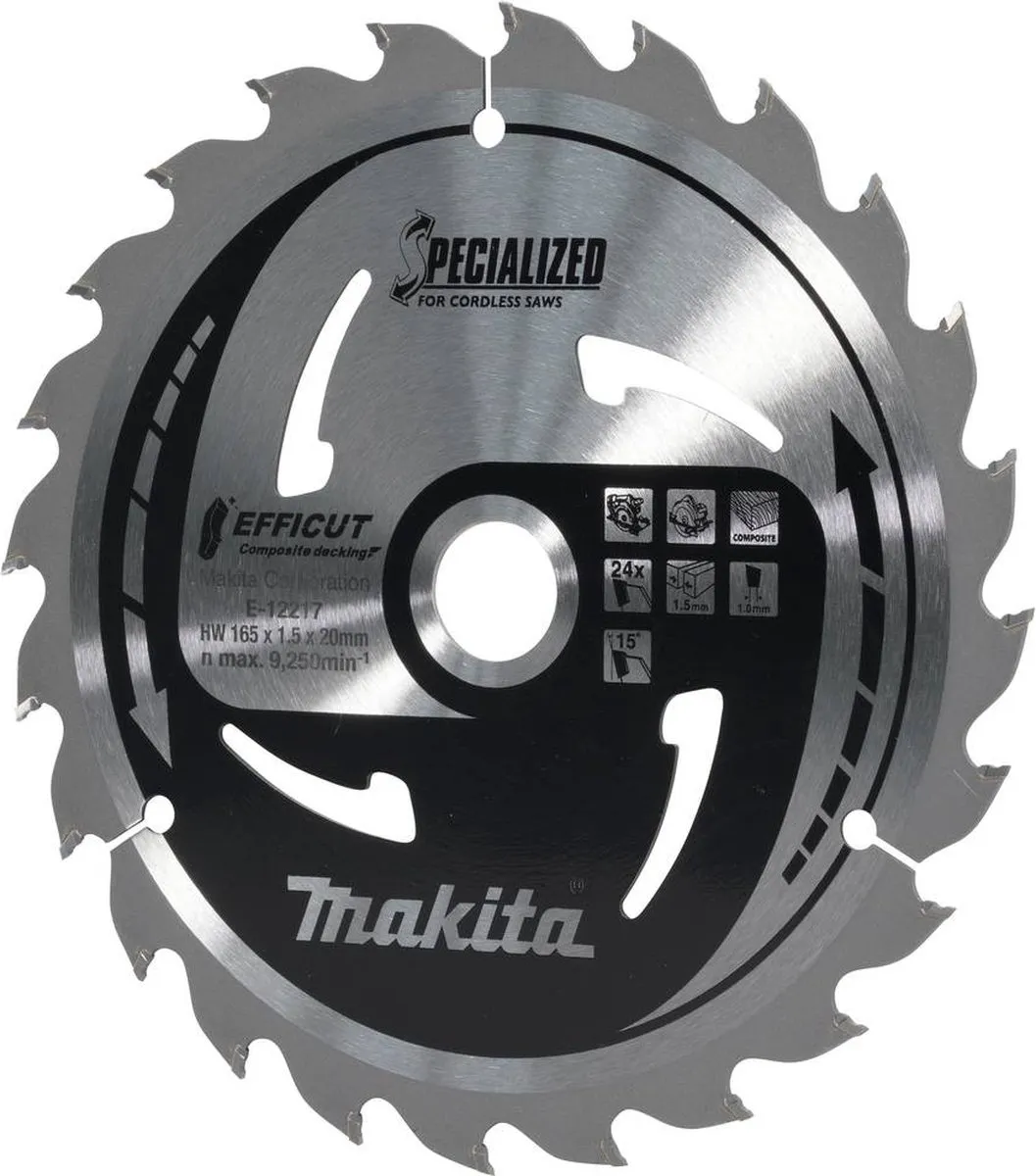 Makita E-12142 Cirkelzaagblad WPC 165mm 24T