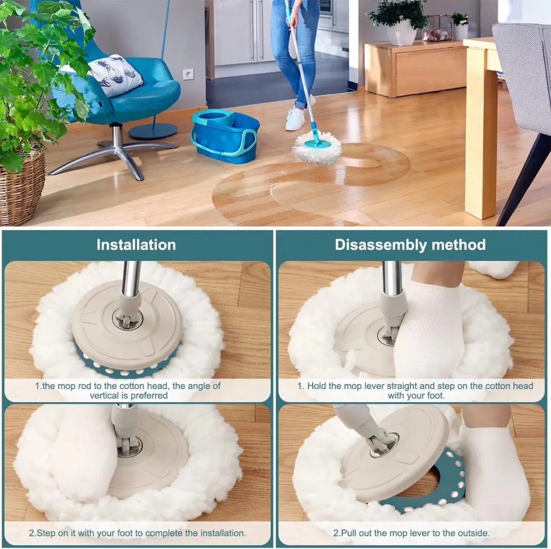 Leifheit Clean Twist Disc Mop Reservekoppen - 3 Stuks - Wit