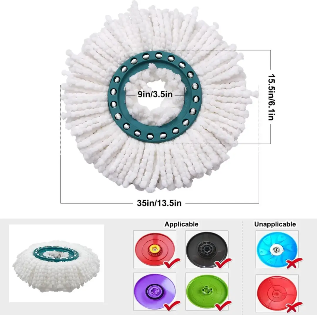 Leifheit Clean Twist Disc Mop Reservekoppen - 3 Stuks - Wit