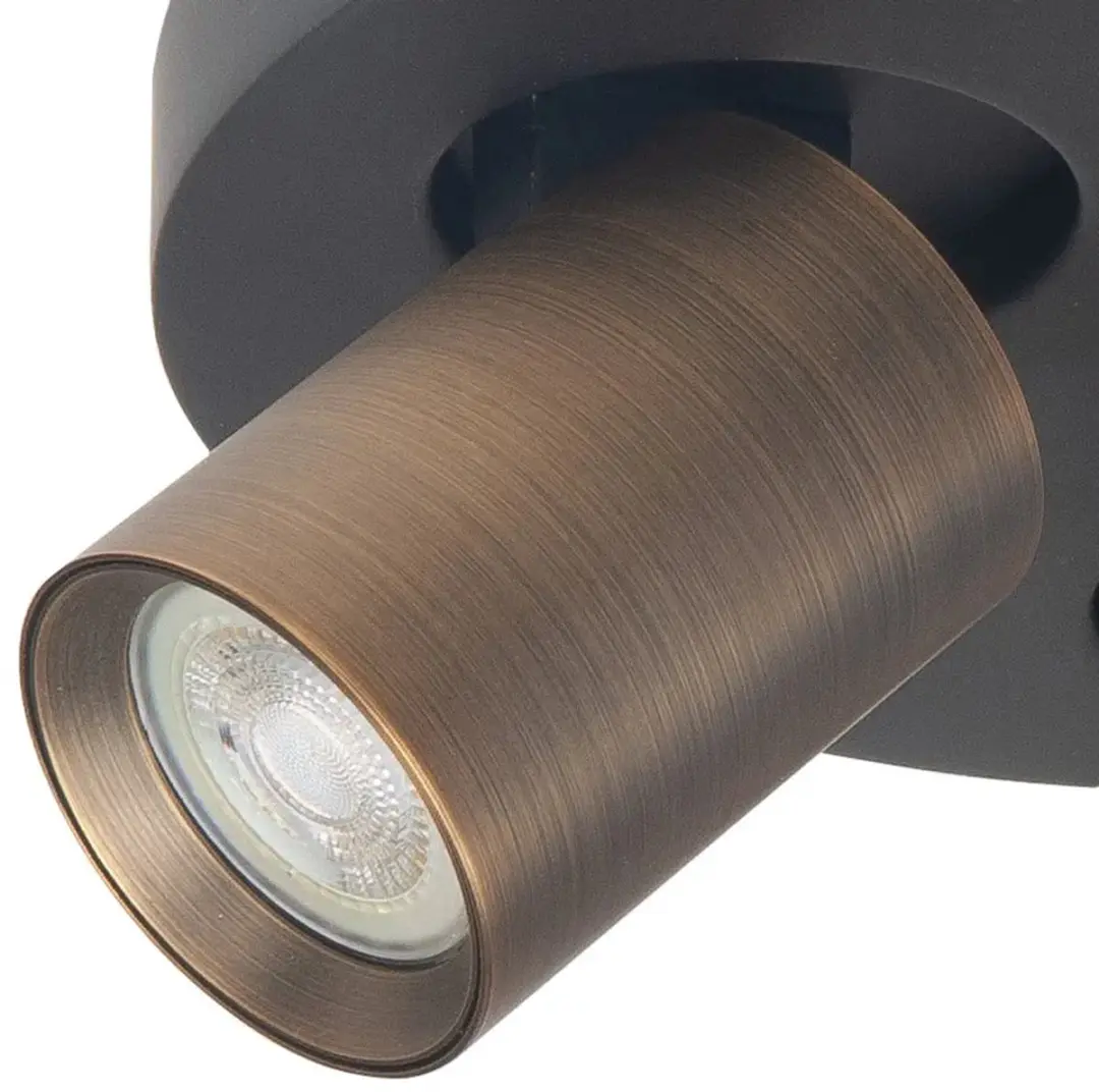Highlight Oliver Opbouwspot - 3x GU10 - Ø25cm - BronsZwart