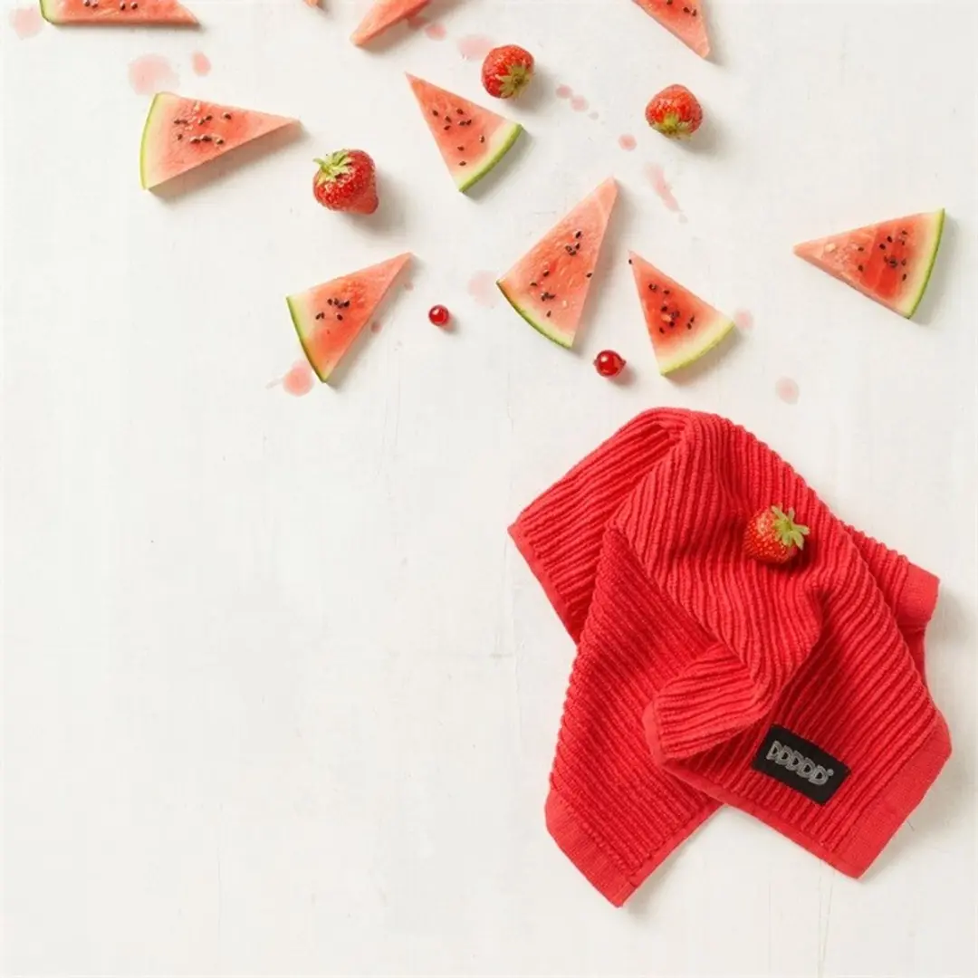 DDDDD Vaatdoek Basic Rood - 30x30cm - 4 Stuks
