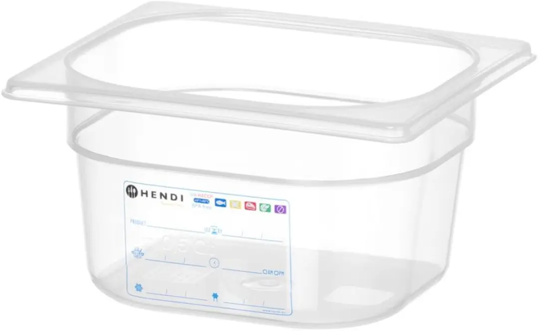 HENDI Gastronorm Bak 1/6 GN 1,6L - Transparant
