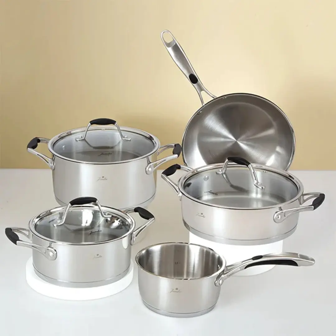 Jumbo New Stella RVS Pannenset 8-delig - Inductie - Zilver