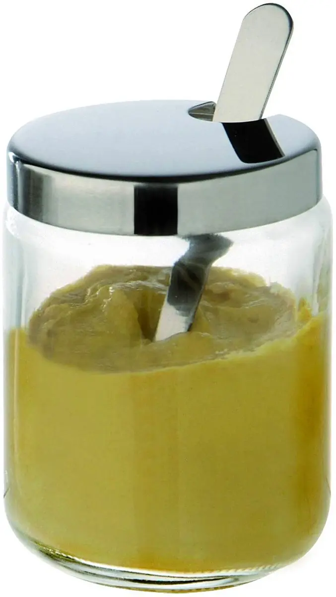 APS Mosterdpotjes Set 2 Stuks - Glas met RVS deksel