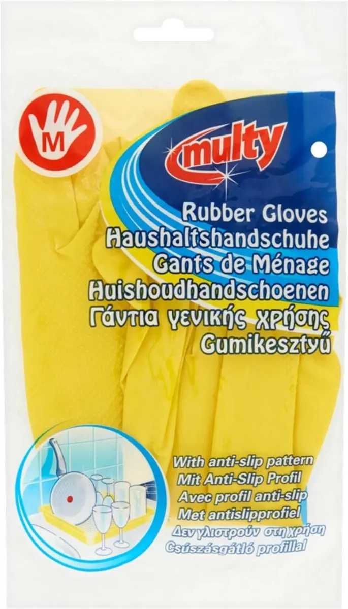 Multy Huishoud Handschoen Latex M
