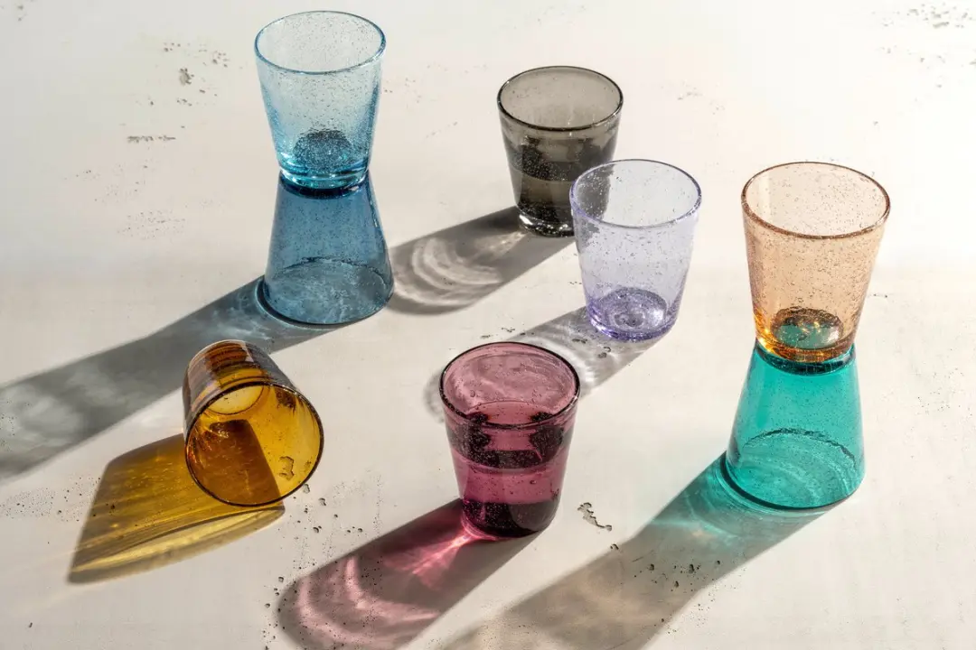 Leonardo Burano Drinkglas - Blauw/Grijs - 0.33L - 4 Stuks
