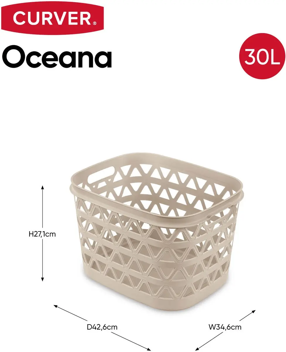 Curver Oceana Wasmand 30L - Wit