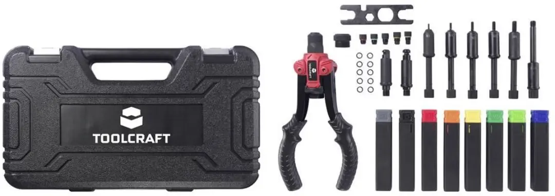 TOOLCRAFT Popnageltang TO-10780656 - 26,5 cm - 3-in-1 Set