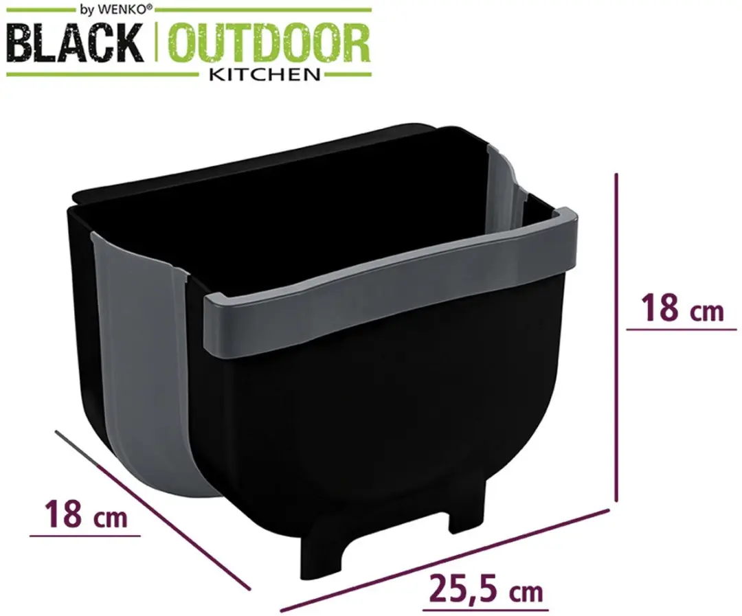 Wenko Fago 15853100 Afvalbakje 5L - Zwart