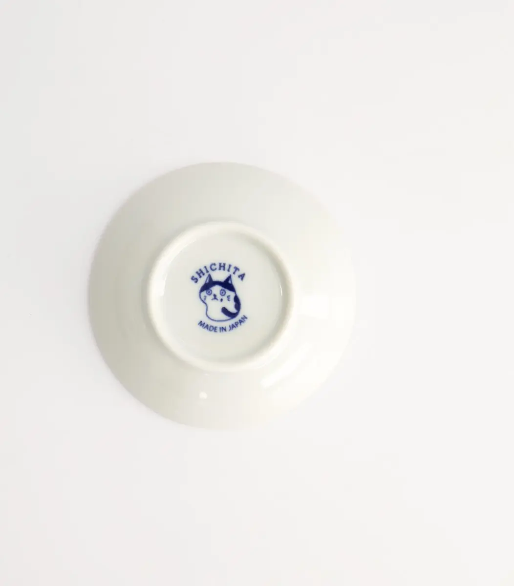 Tokyo Design Studio Kawaii Kat Nora Sausschaaltje - 9x2.7cm - Wit/Blauw