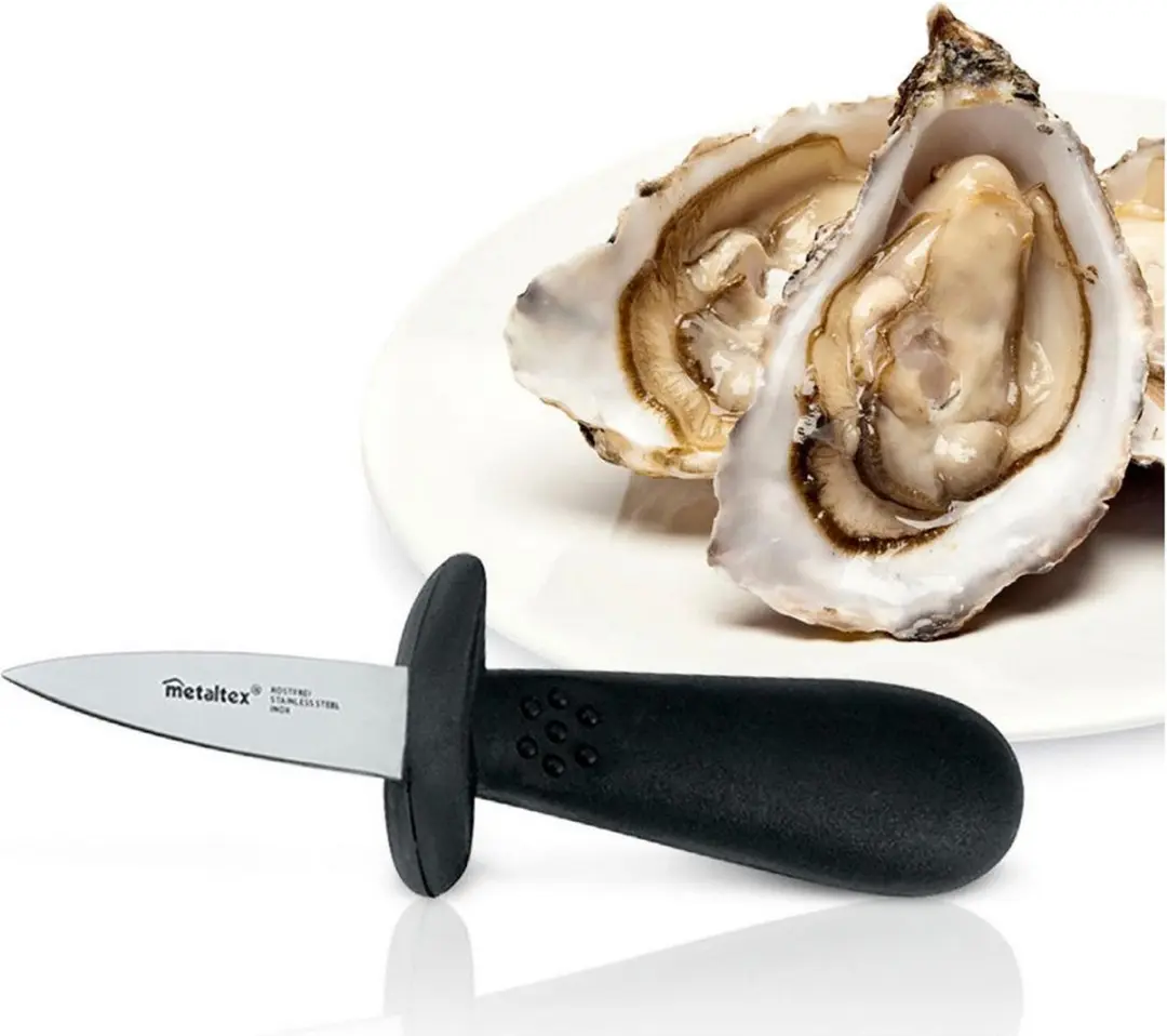 Metaltex Oestermes 251055 - Zwart/Zilver