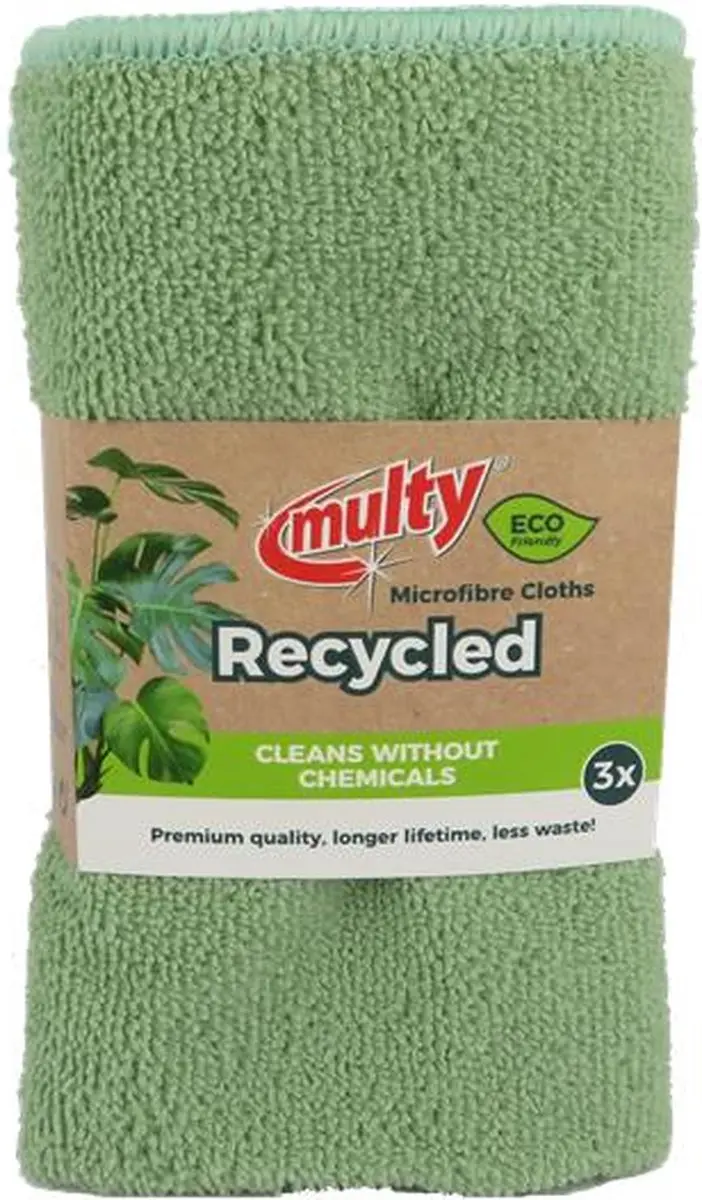 Multy Microvezeldoeken - 3 Stuks - Gerecycled Groen