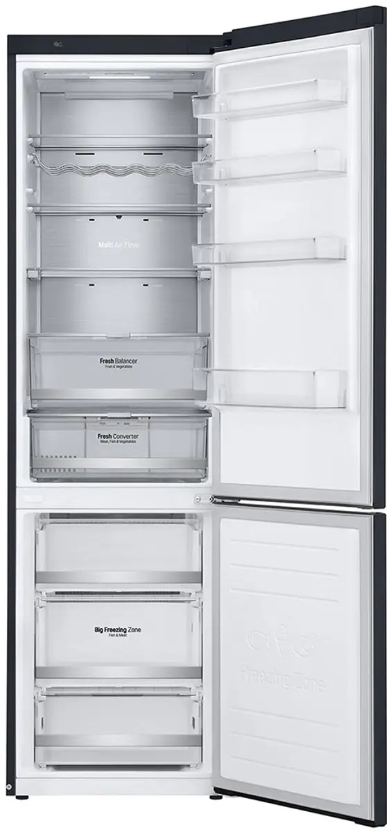 LG GBB72MCUFN Koel-vriescombinatie - 419L - Mat zwart