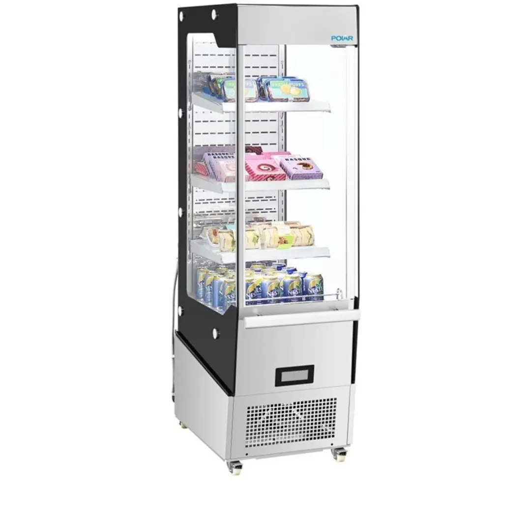 Polar G Serie PG006 Multideck Vitrine 220L - 3 Plateaus - RVS