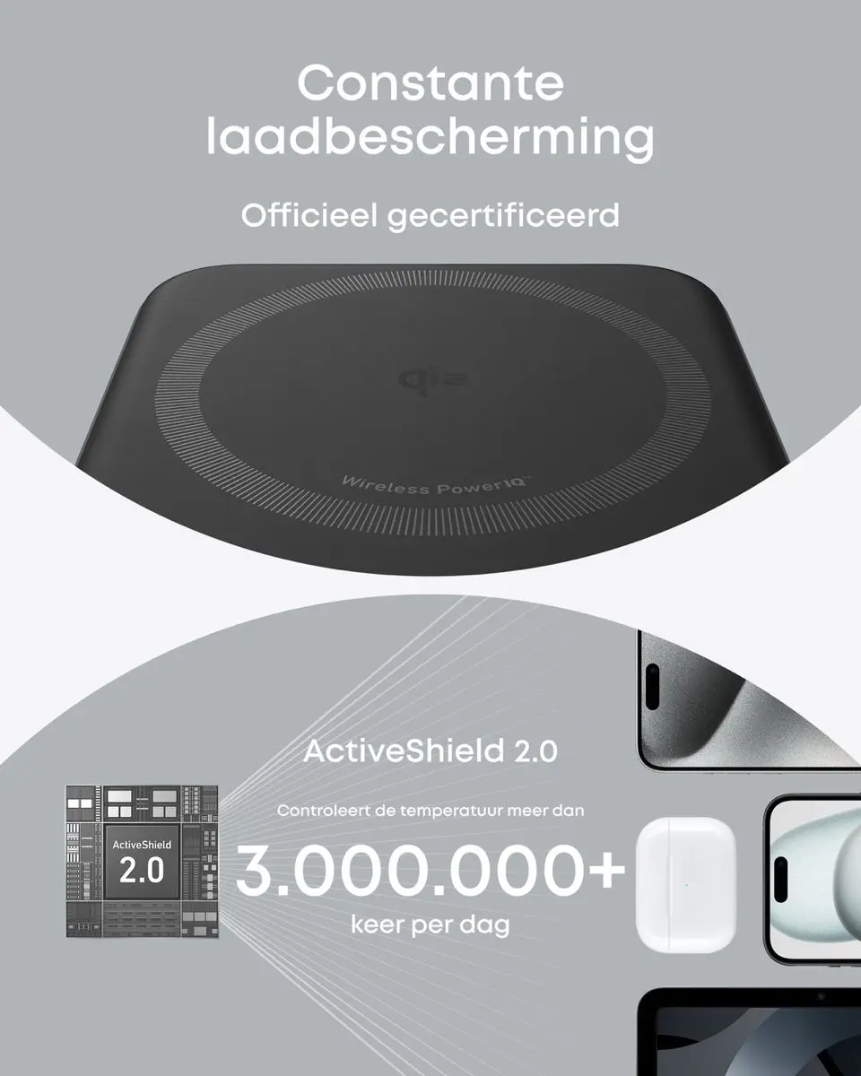 Anker MagGo Powerbank 10000mAh - 15W Draadloos - Zwart