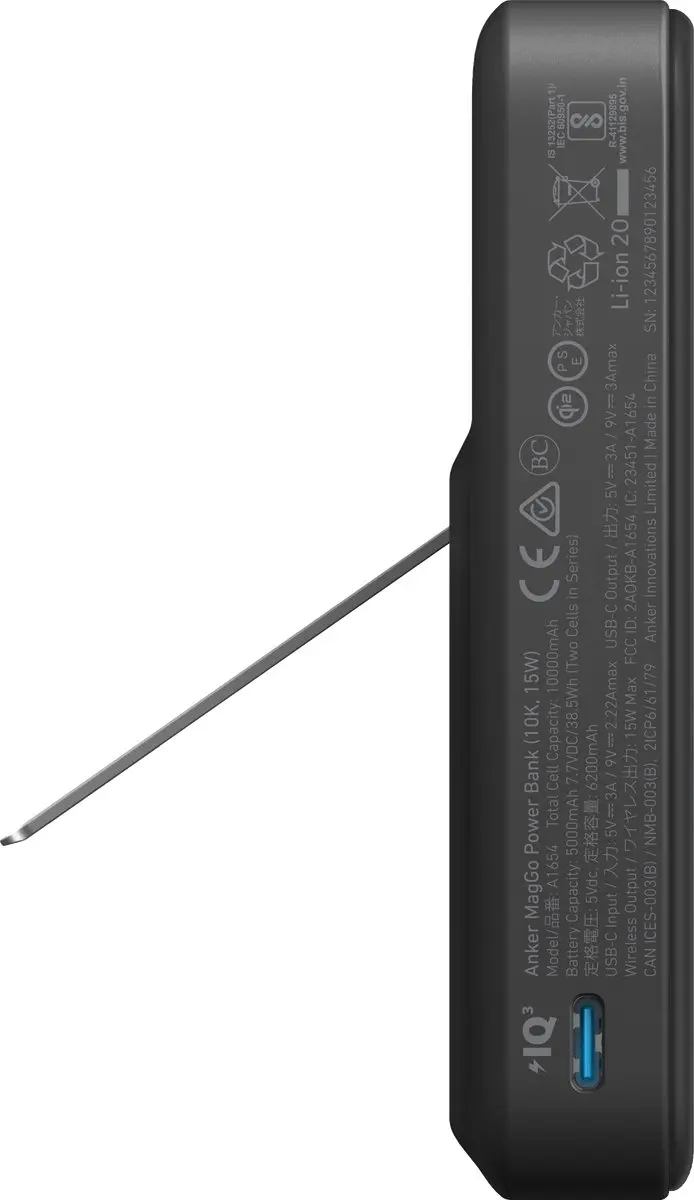 Anker MagGo Powerbank 10000mAh - 15W Draadloos - Zwart